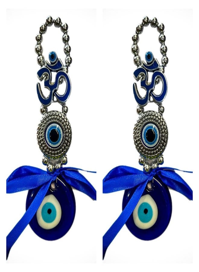 DT DECTONE Turkish Evil Eye Hanging, Com,bo of 2 Om Evil Eye Nazar Battu for Home Protection and Prosperity - Image 2